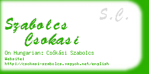 szabolcs csokasi business card