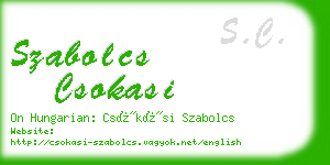 szabolcs csokasi business card